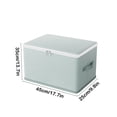 thumbnail image 2 of Clothing Storage Box with Lid and Double Zipper, Foldable Fabric Closet Organizer for Wardrobe, Dorm, Blankets and Bedding (Blue, 45x35x25cm), 2 of 5