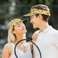 thumbnail image 4 of Yiaed European-style Pattern Sunflower Print Sport Sun Visor Hats Adjustable Empty Top Baseball Cap Cotton Ball Caps for Women and Men, 4 of 5