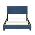 thumbnail image 6 of Boyd Sleep Luxembourg Blue Faux Leather Queen Size Fully Upholstered Platform Bed Frame with Adjustable Headboard, Qualified Box Spring or Foundation Required for Use, 6 of 13