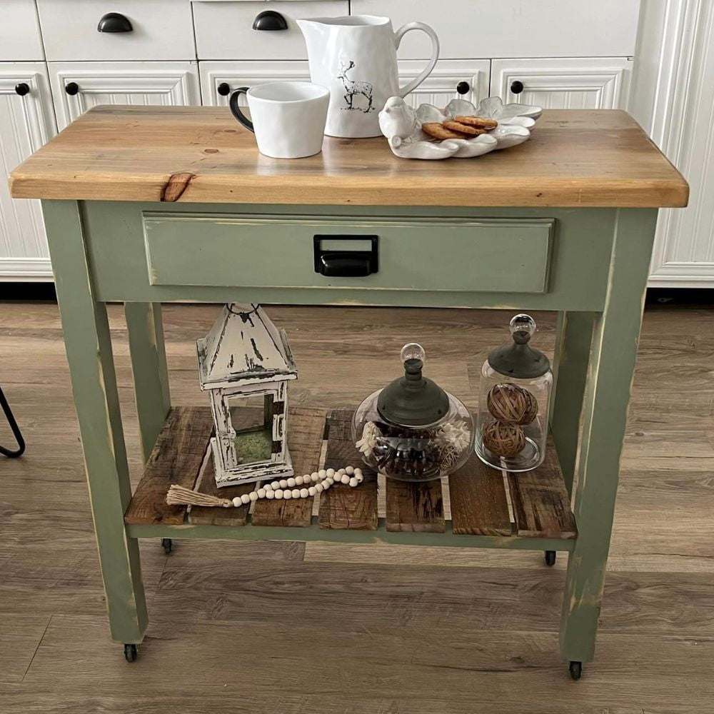 Colorantic | SAGE Chalk Paint Based for Furniture DIY - Multi-Surface All-in-One Craft Paint | SOFT LIGHT GREEN Home Decor Painting - 32 oz