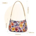 thumbnail image 3 of FORMRS Womens Shoulder Bag with Chain Strap Clutch Purse Cute Tote Handbag, Colorful Flowers Pattern, 3 of 7