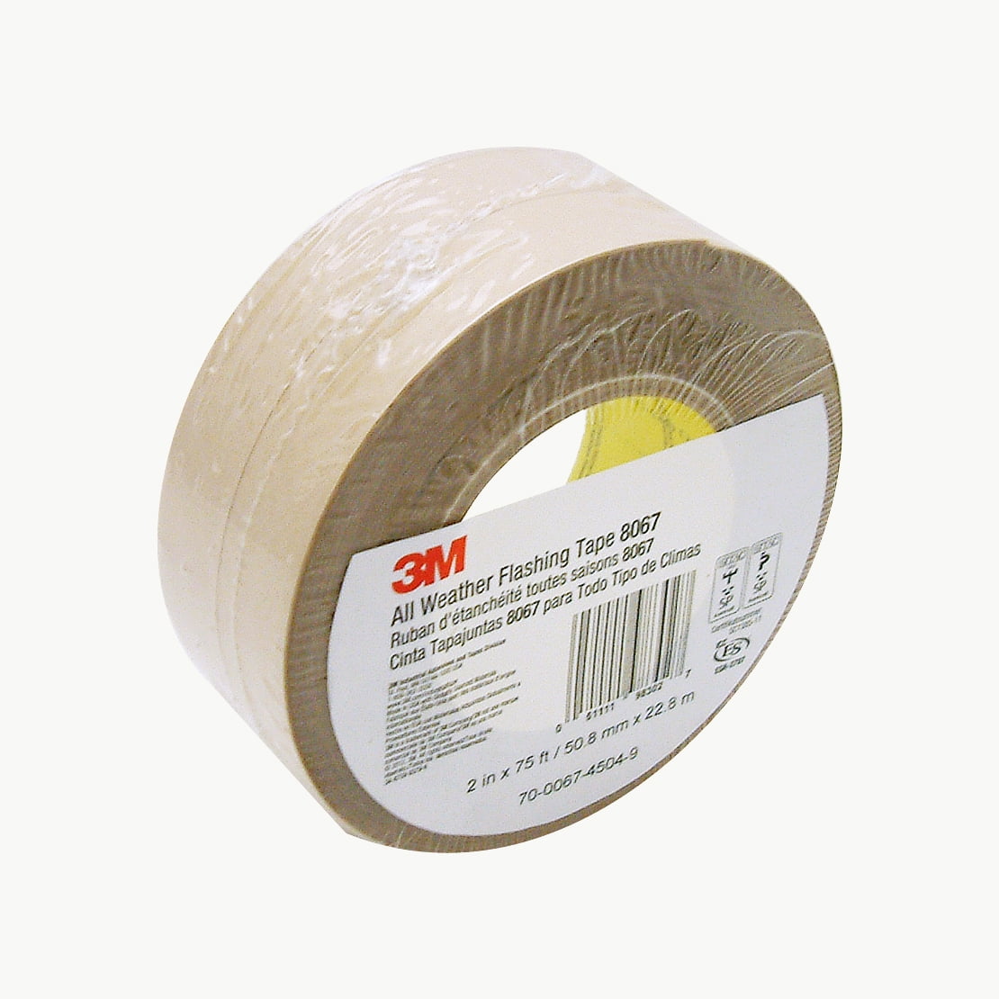 3M 7000049773 All Weather Flashing Tape 8067 Tan, 2" x 75' Slit Liner