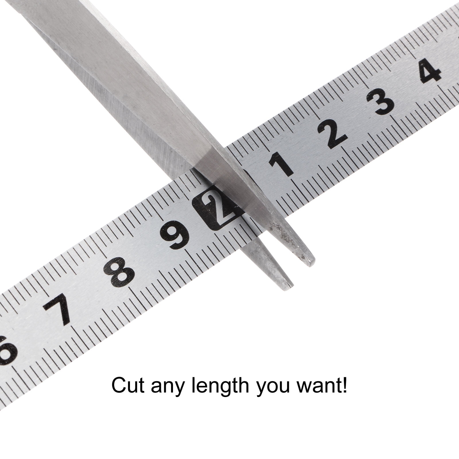 Self-Adhesive Measuring Tape 500cm Stainless Steel Metric Left to Right Read, 2 Pieces