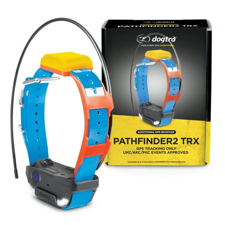 UPC: 0644622080387 | Dogtra Pathfinder 2 TRX Additional Receiver Blue Dog GPS Tracker LED Light Blue Collar SmartWatch Compatible Rechargeable Waterproof Free Maps No Subscription No Monthly Fee Smartphone Required