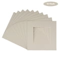 thumbnail image 2 of Grey Acid Free 20x20 Picture Frame Mats with White Core Bevel Cut for 10x10 Pictures - Fits 20x20, 2 of 3