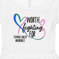 thumbnail image 4 of Inktastic Thyroid Cancer Awareness Pink, Blue, Teal Heart Ribbon Girls Toddler Dress, 4 of 5