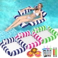 thumbnail image 1 of Paquete de 3 flotadores inflables para piscina para adultos con portavasos, 1 of 7