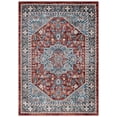 thumbnail image 2 of SAFAVIEH Bayside Keila Oriental Polyester Machine Washable Area Rug, Red/Blue, 4' x 6', 2 of 13