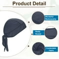 thumbnail image 3 of Uxcell Sweat Wicking Cap Skull Cap Football for Men Dew Rags, Navy Blue, 3 of 7