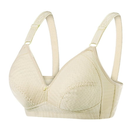 

Odeerbi Rollback Bras for Women Lingerie Wire Free Underwear OnePiece Bra Everyday Underwear Beige