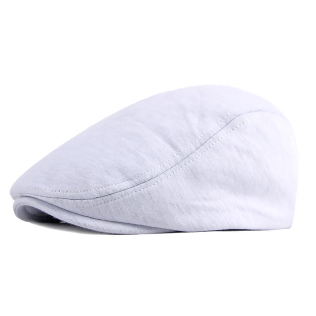 Sombreros para hombre, gorra ligera, de punto liso, con parte delantera plana y estilo británico antiguo, boina de algodón para hombre.
