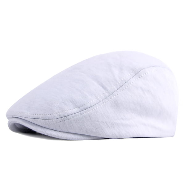 Sombreros para hombre, gorra ligera, de punto liso, con parte delantera plana y estilo británico antiguo, boina de algodón para hombre.