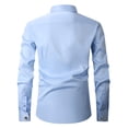 thumbnail image 4 of TANSILING Men's French Cuff Dress Shirt with Free Cufflinks, Formal Long Sleeve Tuxedo Shirt, 4 of 6