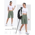 thumbnail image 3 of YIRUIYA Women's 10-Inch Outdoor Quick-Dry Sports Cargo Shorts, 3 of 7