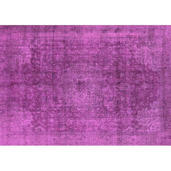 Ahgly Company Indoor Rectangle Oriental Pink Industrial Area Rugs, 2' x 4'