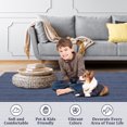 thumbnail image 2 of Non-Slip Indoor Area Rug 5x7 – Machine Washable Low Pile Modern Stripe Rug, Foldable Printed Soft Floor Carpet for Living Room, Bedroom, Dining Room, Kitchen – Blue Tones, 2 of 9