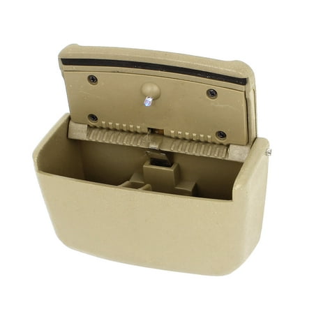 Smokeless Ashtray Air - Portable Plastic Rectangle Designed Smokeless Ashtray for Car, with Blue Light, Beige