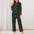 thumbnail image 2 of Daiia Space Rockets for Women's Long-Sleeved Pajama Set – Soft & Comfortable Sleepwear Button-Up Pajamas Cozy Lounge Wear-X-Large, 2 of 7