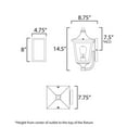 thumbnail image 3 of Maxim Lighting - Sutton Place VX - 1 Light Outdoor Wall Sconce-14.5 Inches Tall, 3 of 5