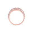thumbnail image 4 of 14kt Rose Gold Womens Baguette Diamond Modern Cocktail Band Ring 1 Cttw, 4 of 4