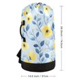 thumbnail image 3 of RMDQTR Durable Large Laundry Backpack with Drawstring Closure Ideal for Laundry Trips,Travel&Camping Blue and Yellow Flowers, 3 of 7