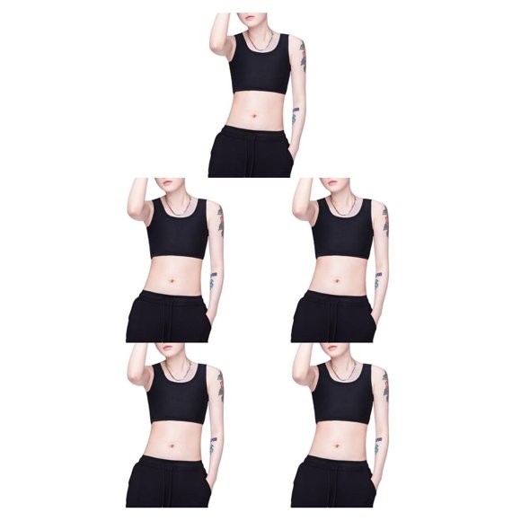 Sonducket Camiseta sin mangas chaleco moldeador de senos camisa aglutinante ropa interior elástica fortalecer vendaje reforzado corto Type2 NO2