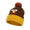 thumbnail image 2 of ZHOGXU Women Thanksgiving Knitted Hat Turkey Embroidered Warm Comfortable Fashion Winter Caps For Cold Weather Outdoor Activities Yellow2 One Size, 2 of 4