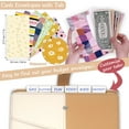 thumbnail image 6 of Money Saving Binder with Cash Envelopes, Including Zipper PVC Pockets, Cash Envelopes, Stickers and Pen, White and Khaki, 6 of 6