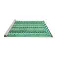 thumbnail image 2 of Ahgly Company Machine Washable Indoor Rectangle Abstract Turquoise Blue Modern Area Rugs, 5' x 8', 2 of 4