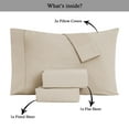 thumbnail image 4 of 1800 Series 4 Piece Bed Sheet Set Hotel Quality Ultra Soft Deep Pocket Bed Sheet, 4 of 30