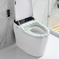thumbnail image 4 of Color Contrast Knitted Toilet Cushion, Winter Warm Seat Cover for Household Use, Stylish Design & Easy Installation, Soft Material for Cozy Bathroom Experience, 4 of 5