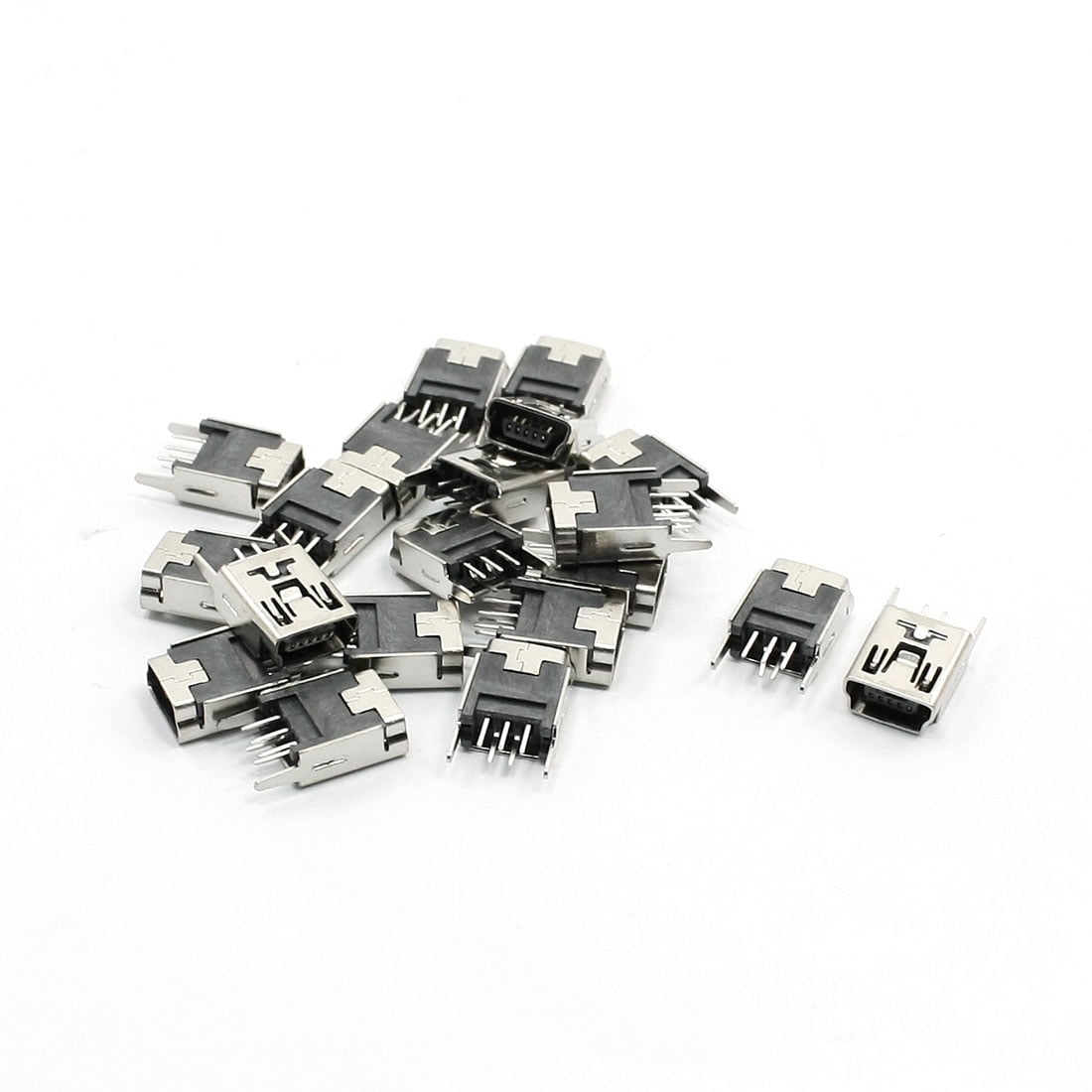 20pcs USB Solder Female 5Pin Socket Connector 180 Degree Computer Parts