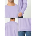 thumbnail image 6 of Unique Bargains Men's Long Sleeve Basic Round Neck Pullover Sweatshirt M Purple, 6 of 6