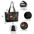 thumbnail image 2 of FORMRS Canvas Laptop Tote Bag for Women with 15.6" Computer Compartments Shoulder Handbag, Black Floral Pattern, 2 of 7