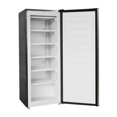 Frigidaire 6.5 Cu. ft. Garage Ready Upright Freezer, Compact Vertical Freezer for Apartments, Garage, Basement, Office, Bulk Storage, Platinum Silver