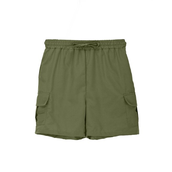 Kiijoy Toddler Boys Cargo Shorts Casual Solid Knee-Length Shorts with Pockets, Sizes 3-14