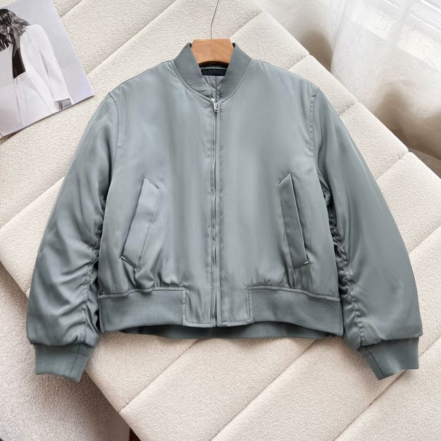 Spring Warm Women Baseball Jackets Oversized Basic Coat Zipper Loose Bomber Jacket Female Outwear Chaqueta Mujer GRAY S