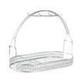 thumbnail image 4 of jifeng Bottle Rack Kitchen Organizer Home Metal Gift Versatile Minimalist with Storage Oval Silver, 4 of 9
