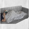 thumbnail image 6 of Grey and White Soft Flannel Fleece Blanket, Abstract Circling Wavy Geometric Round Oval Knot Pattern Simple Flow Artwork, Cozy Plush for Indoor and Outdoor Use, 60" x 80", Grey White, by Ambesonne, 6 of 6