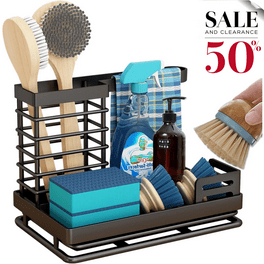 DODAMOUR Sponge Holder for Kitchen Sink Corner Stainless Steel Sink Caddy Organizer Dish Cloth Hanger Sponge Holder for Bathroom Walmart