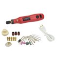 thumbnail image 1 of Kit d'Outils Rotatif Sans Fil USB Stylo de Gravure USB Variable Perceuse Sans Fil DIY Machine de Polissage Électrique Métal Verre Rouge, 1 of 7