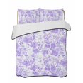thumbnail image 2 of Purple Flowers Twin XL Size Down Alternative Comforter, Lightweight Comforter Quilt Bedding Set with Pillow Shams Watercolor Summer Botanical Floral All Seasons Bed Comforter Duvet Insert 68"x98", 2 of 7