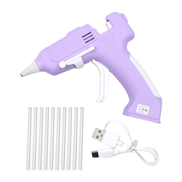 Office Supplies Kit Hot Glue Kit Cordless Glue Diy Art Craft with 10Pcs 7Mm Sticks Ideal for Home School & Quick Repair Stationery Set Office Tools Desk Accessories School Supplies Organizer Set