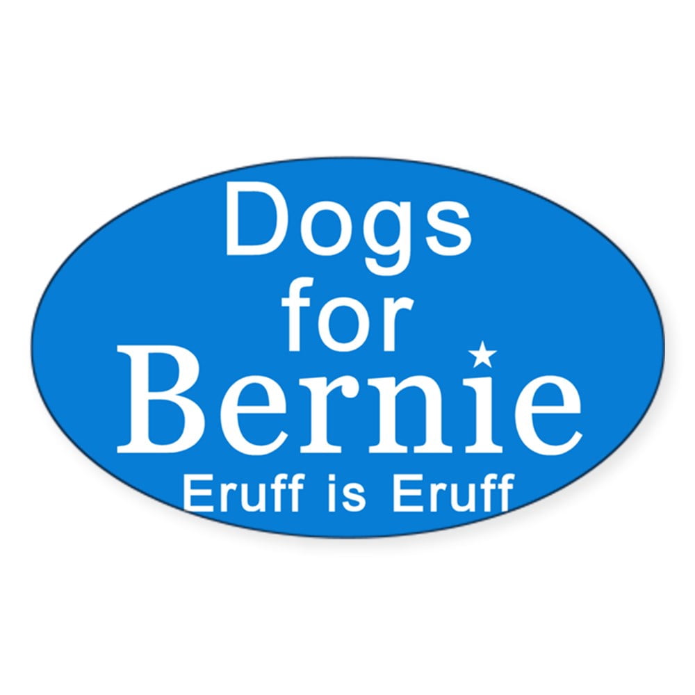 CafePress - Dogs For Bernie - Sticker (Oval) - Walmart.com