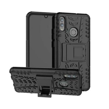 AMZER Tough Armor Honor 10 Lite/ Honor P Smart Case Dual Layer Rugged Warrior Soft TPU Bumper Hard Shell Stand Cover for Huawei Honor 10 Lite, Honor P Smart