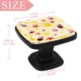thumbnail image 3 of 4 Pcs Square Cabinet Handle Cupboard Knob Drawer Pulls Handle Starfish Drawer Knobs with Screws Furniture Decoration, 3 of 5