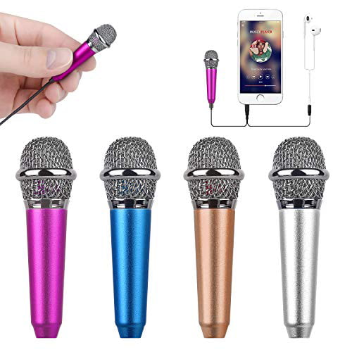 Mini Microphone Portable Vocal/Instrument Microphone for Mobile Phone Laptop Notebook Apple iPhone Samsung Android（Pink） 