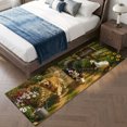 thumbnail image 4 of Hallway Runner Rug 2'x6', Cute Dog Kitchen Runner Rugs Non-Slip Carpet Mats, Famrhouse Welcome Garden Floral Botanical Bedside Rugs Runners Washable Floor Carpet for Bathroom Laundry Room, 4 of 8