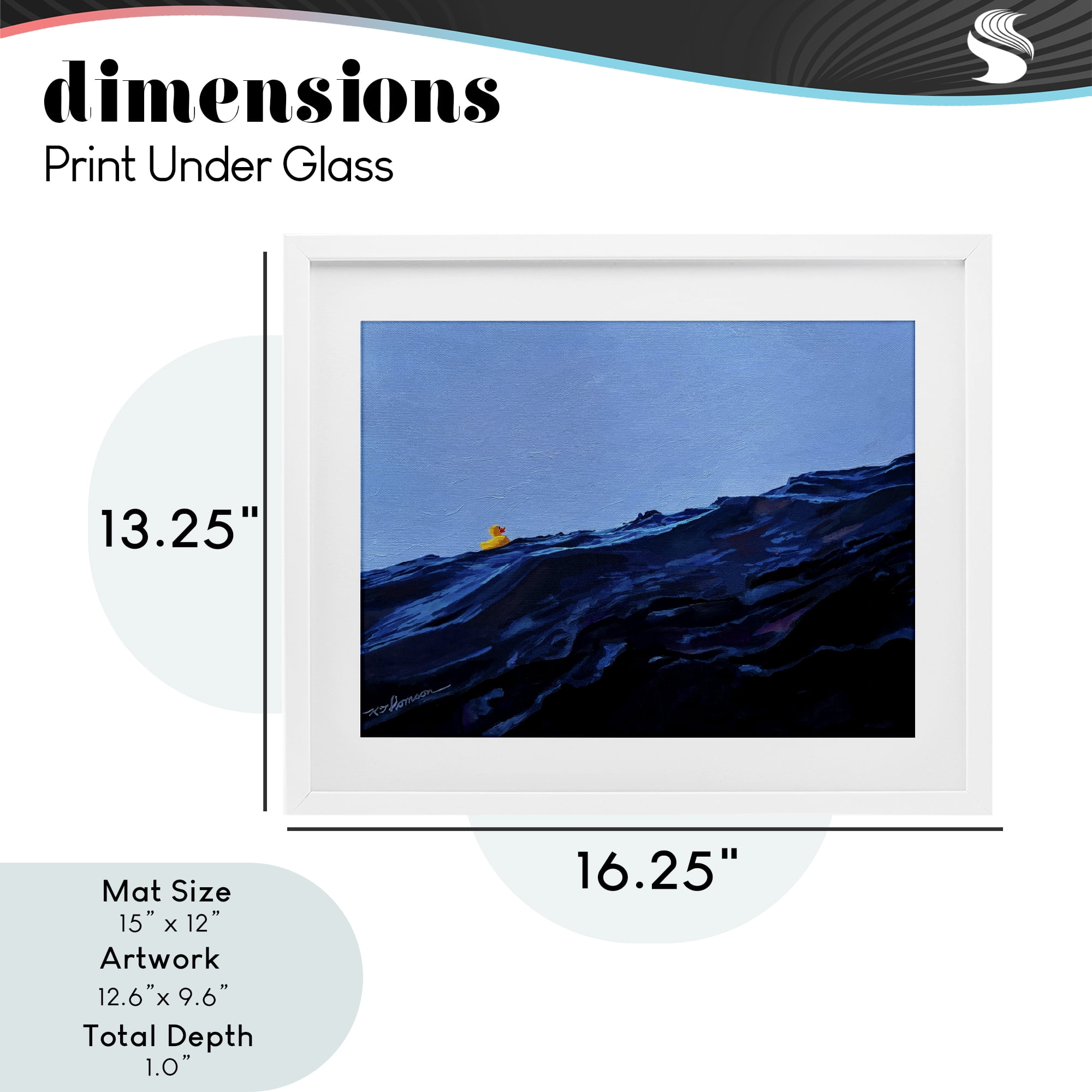 You're The One Duck White Framed Print Under Glass, design by Keith Thomson