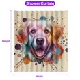 thumbnail image 5 of Golden Retriever Portrait Watercolor Vintage Retro Styles Shower Curtain Goldens Dog Lover Gifts Idea Waterproof Bathroom Bathtub Curtain - 00001, 5 of 5